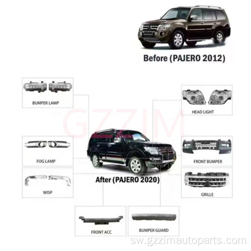 Pajero 2012 Boresha hadi 2021+ kuboresha Kit Kit
